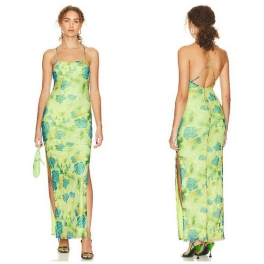 Superdown Lorena maxi dress blue floral